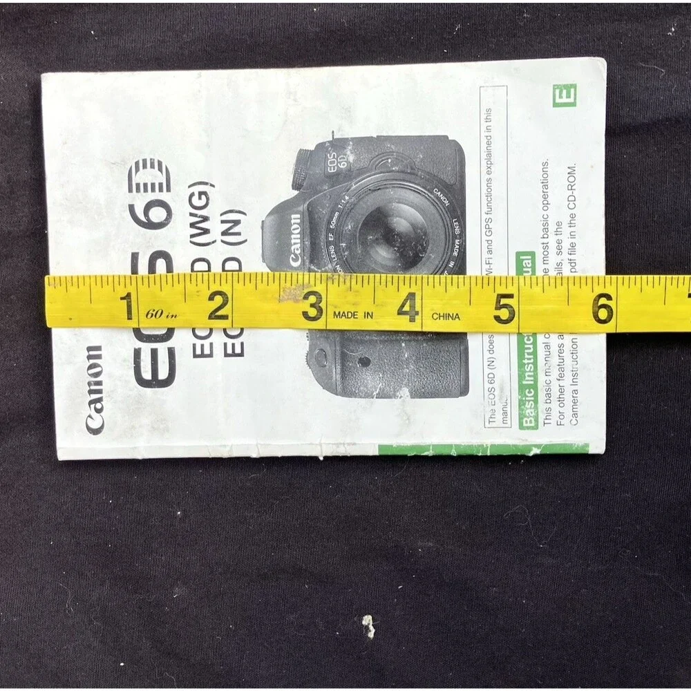 Canon EOS 6D Camera Basic Instruction Manual Booklet Genuine Pocket 6 inch